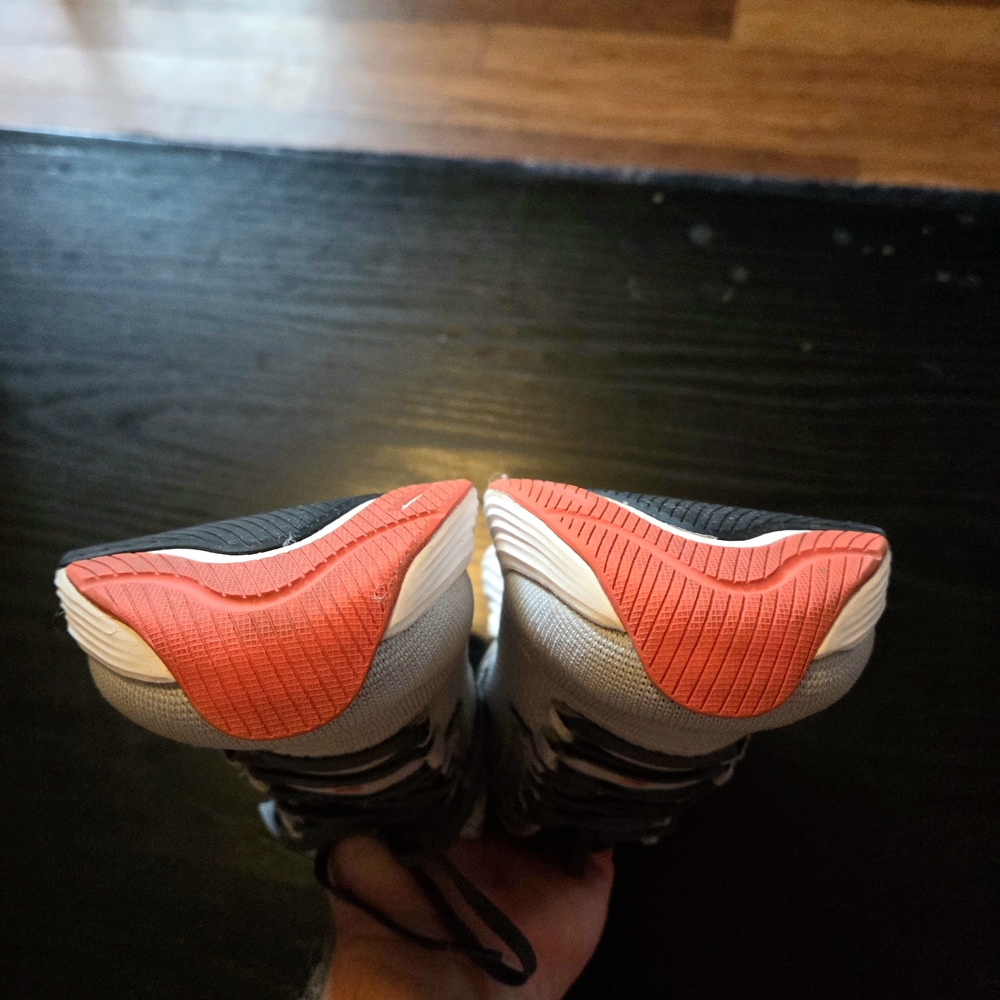 Gray and White Athletic Sneakers - Picture 4 of 5